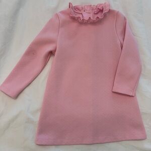 BISBY Pink Ruffle Neck Dress